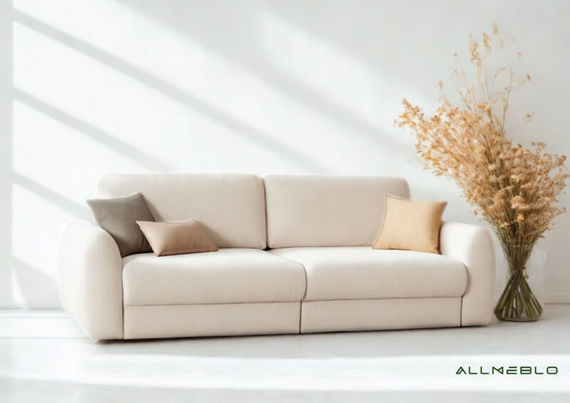 Designerska elegancka mała sofa rozkładana Palla