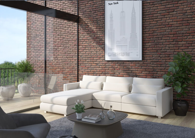 Duża modułowa elegancka rogówka SUNSET z funkcją spania