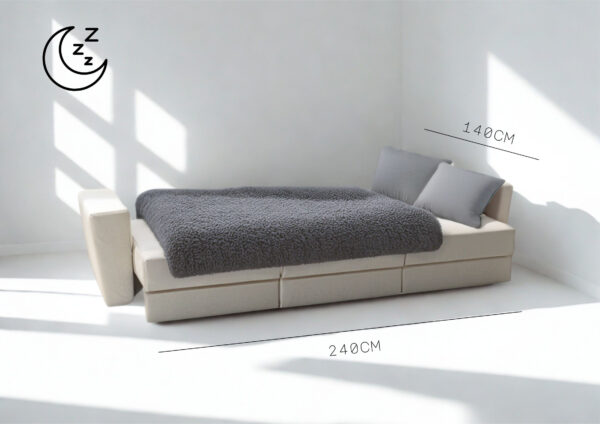 Duża modułowa sofa Cleo rozkładana do funkcji spania - obrazek 3