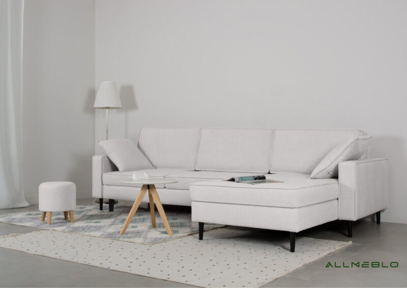 Duży elegancki narożnik z funkcją spania Oslo 3 PRAWY