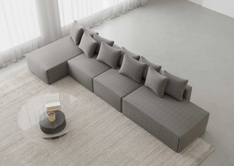 Duży industrialny narożnik rozkładany SUGOI LEWY