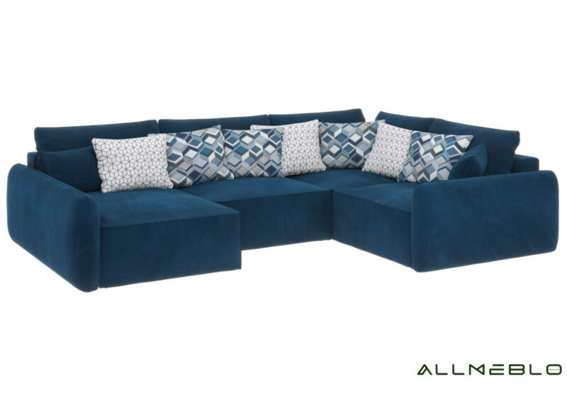 Duży modułowy narożnik z głębokim siedziskiem VINCI PRAWY