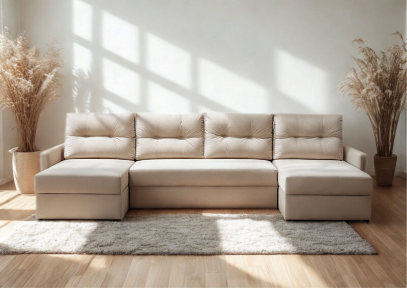 Duży narożnik ARIA U w kształcie litery U rozkładany