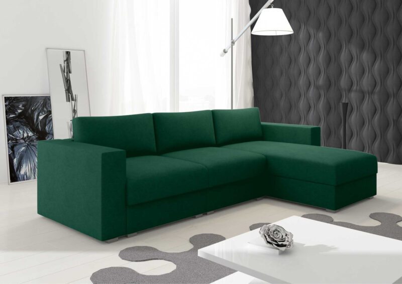 Duży narożnik modułowy z funkcją spania do salonu LIFE