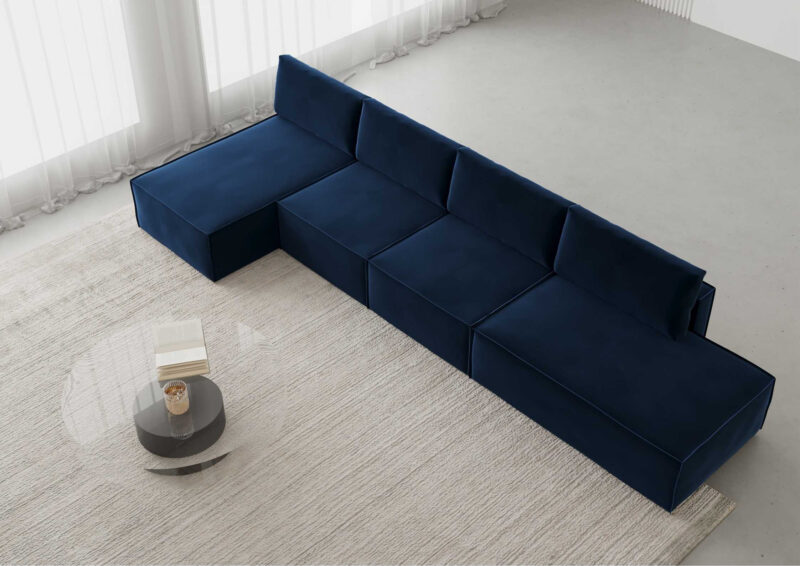 Duży narożnik modułowy z funkcją spania GOIA LEWY