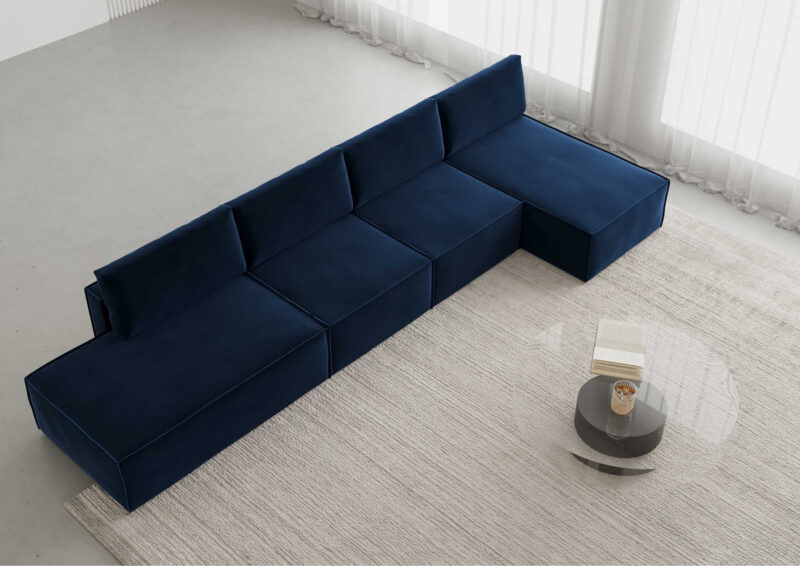 Duży narożnik modułowy z funkcją spania GOIA PRAWY