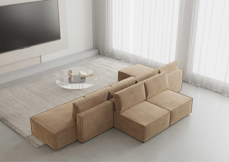 Duży narożnik obustronny modułowy ZAKURA Lewy