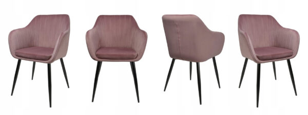 Elegancki welurowy fotel do jadalni KIPP X - obrazek 4