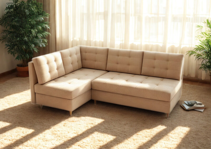 Lewa pikowana rogówka rozkładana z funkcją spania PREGO