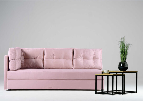 Lewa sofa rozkładana z pikowanymi poduszkami MALA - obrazek 6
