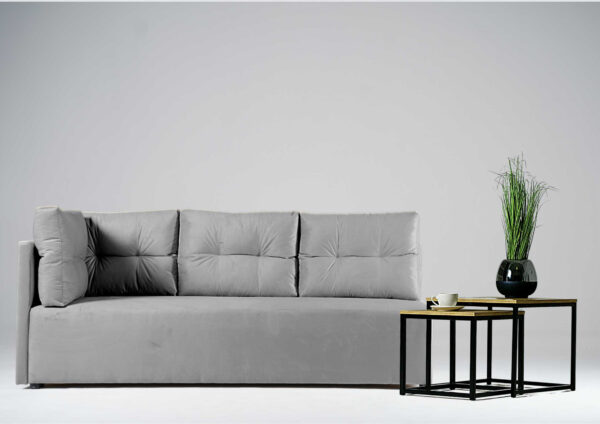Lewa sofa rozkładana z pikowanymi poduszkami MONO - obrazek 6