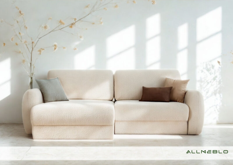 Lewy mały narożnik z funkcją spania Palla- konfiguracja