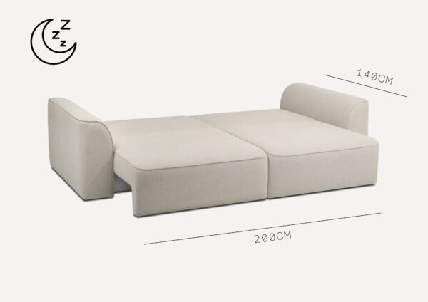 Loftowa elegancka mała sofa rozkładana Koma - obrazek 3