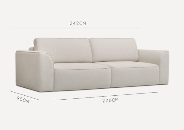 Loftowa elegancka mała sofa rozkładana Koma - obrazek 4