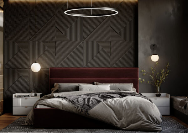 Łóżko tapicerowane KAZAR 160x200cm zagłówek dzielony - obrazek 3
