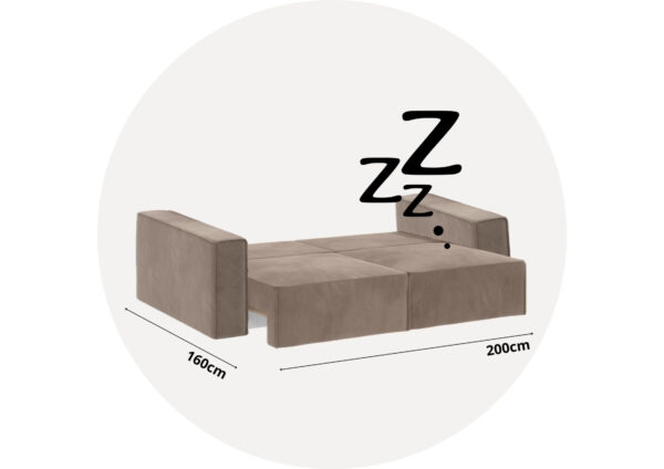 Mała modułowa sofa w stylu loft rozkładana SENS 2 szew angielski - obrazek 3