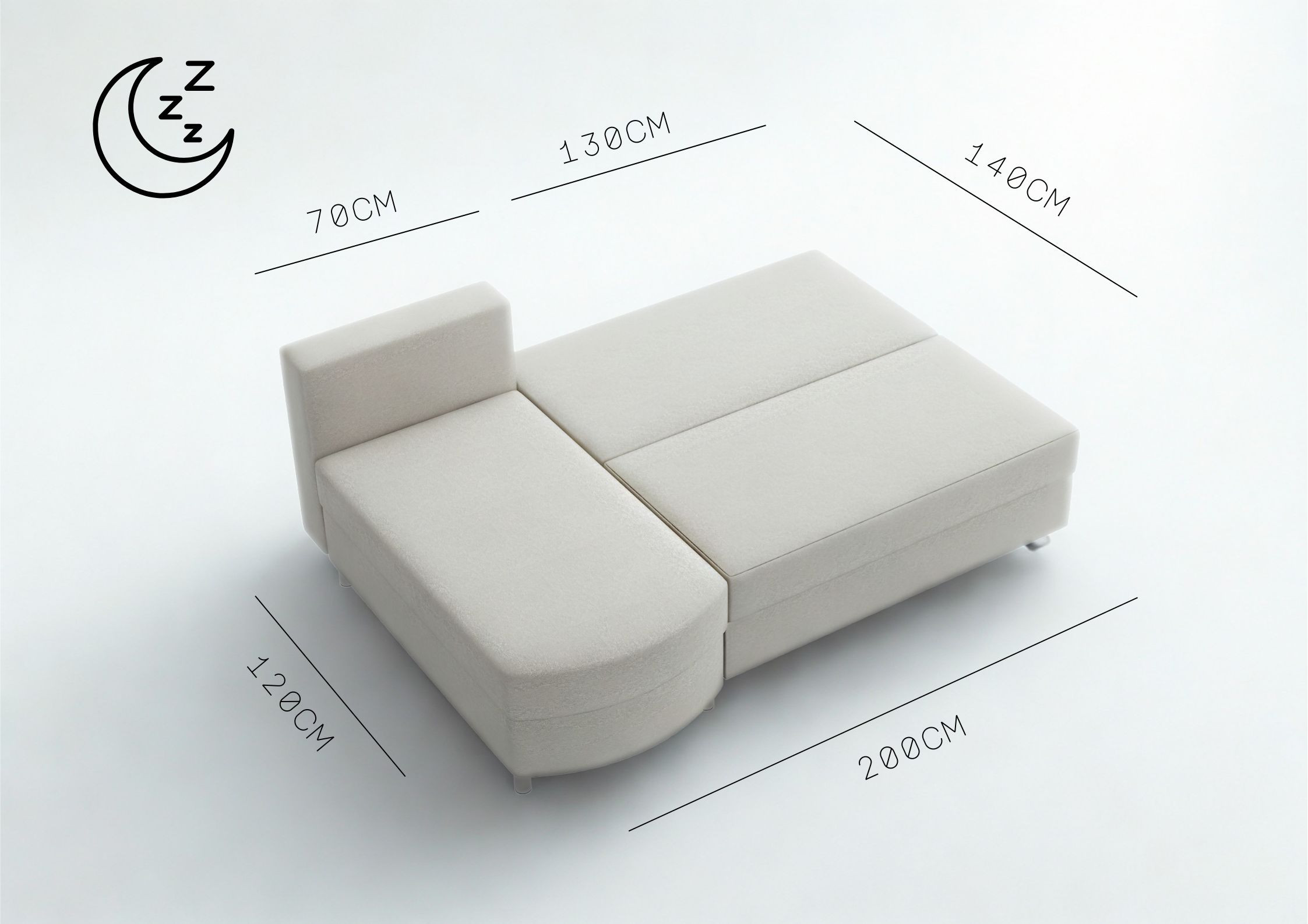 Mała rogówka na metalowych nogach rozkładana HELIOS - obrazek 3