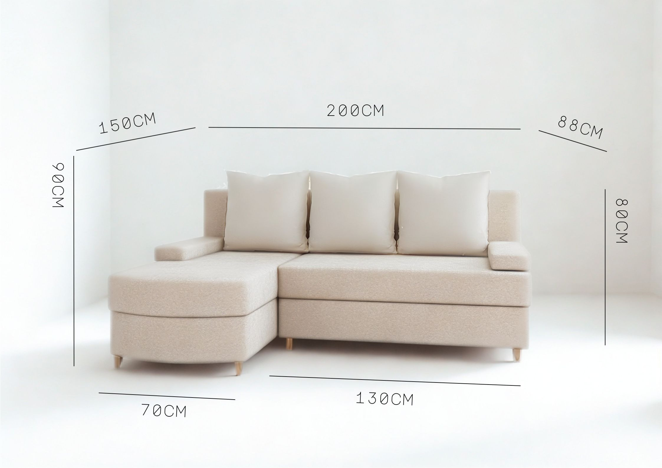 Mała rogówka na metalowych nogach rozkładana HELIOS - obrazek 4