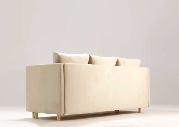 Mała sofa rozkładana LIMA na drewnianych nogach - obrazek 2