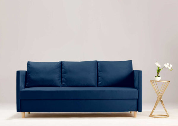 Mała sofa rozkładana LIMA na drewnianych nogach - obrazek 6