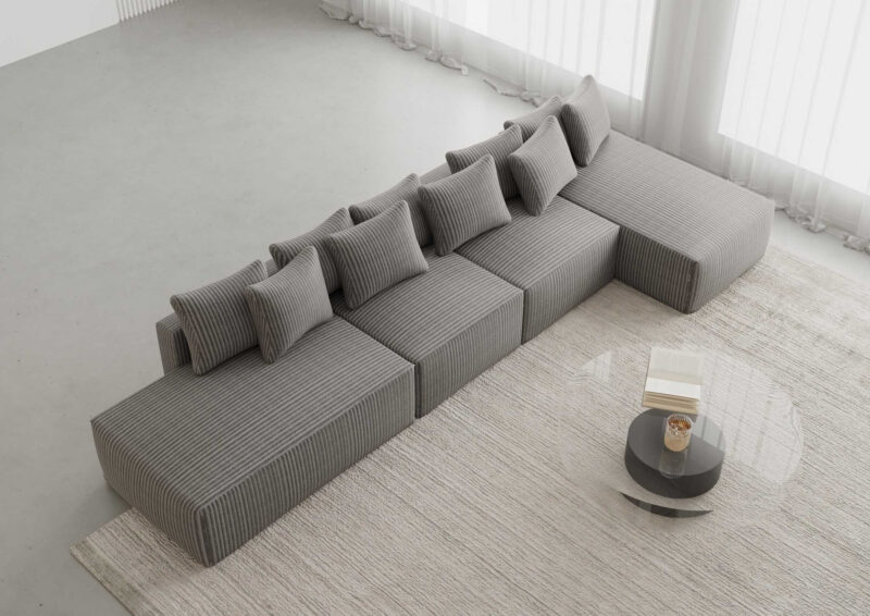 Modułowy narożnik z funkcją spania SUGOI PRAWY