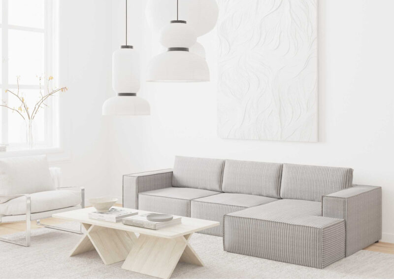 Narożnik modułowy z funkcją spania NAKANO PRAWY