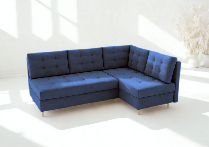 Narożnik rozkładany PREGO PRAWY SZYBKA REALIZACJA GRANATOWY