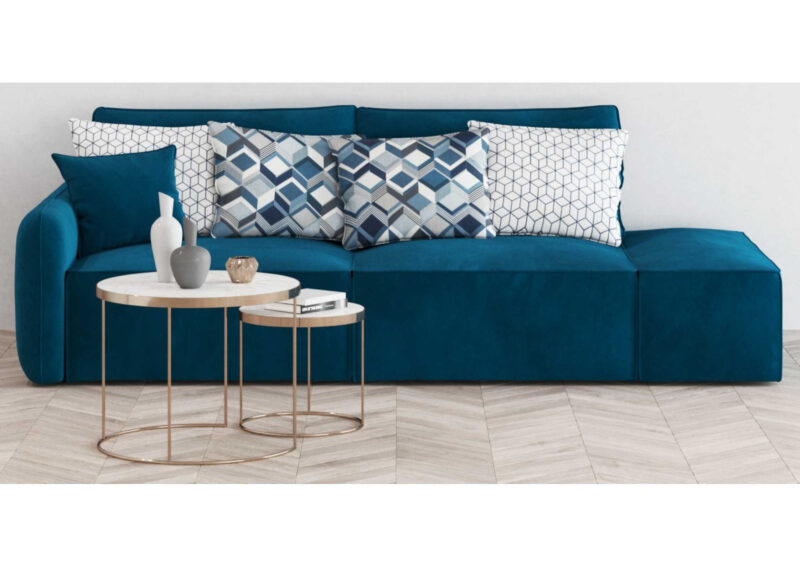 Prawa kanapa rozkładana z pufą Vinci 2