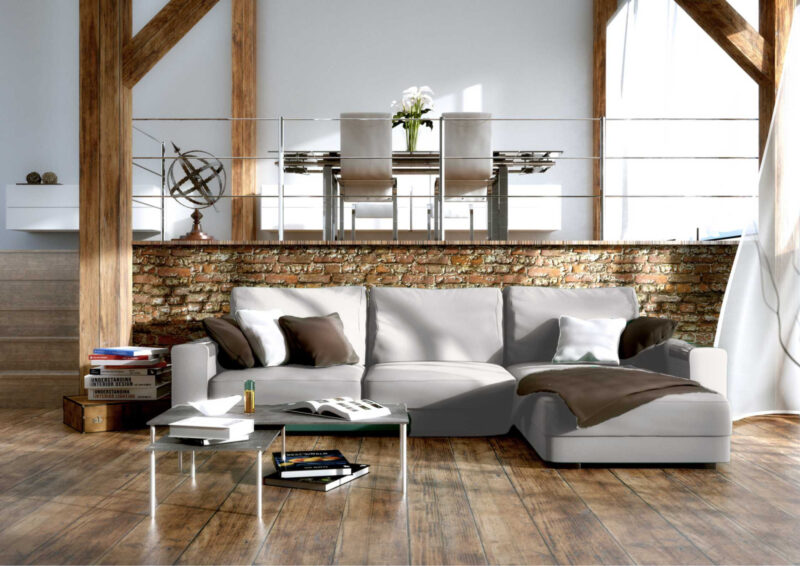 Prosty mały narożnik do salonu rozkładany DAILY rogówka z funkcją spania