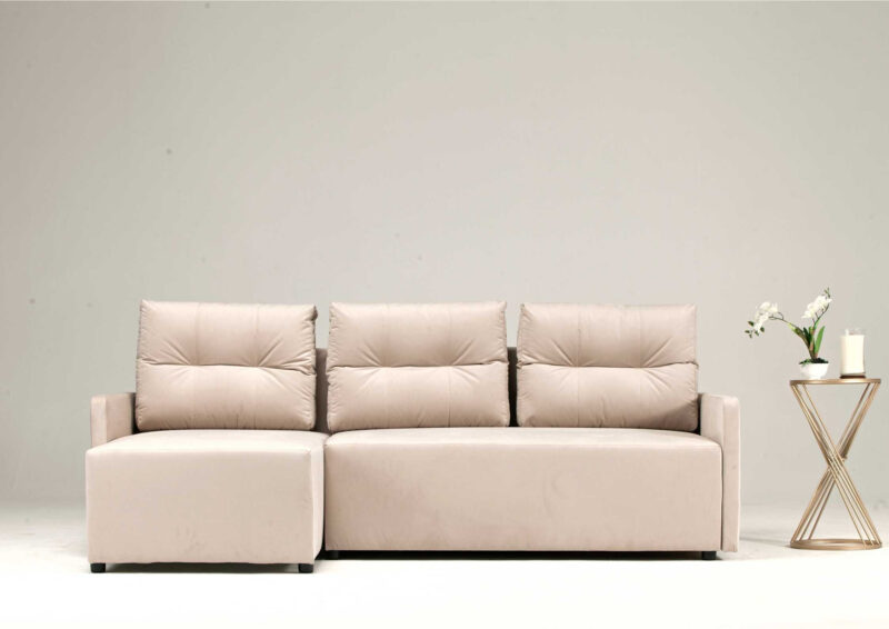 Rogówka z funkcją spania rozkładana VERO z pikowanymi poduszkami