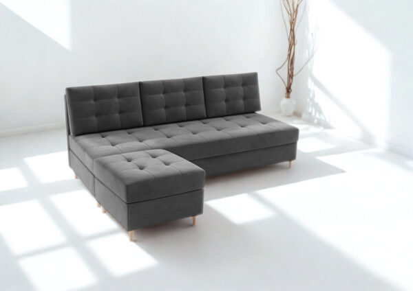 Zestaw sofa rozkładana z pufą Pero 190cm Sofonarożnik 190cm - obrazek 6